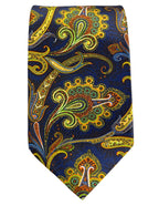 Silvio Fiorello Gibellina Paisley Tie - Navy