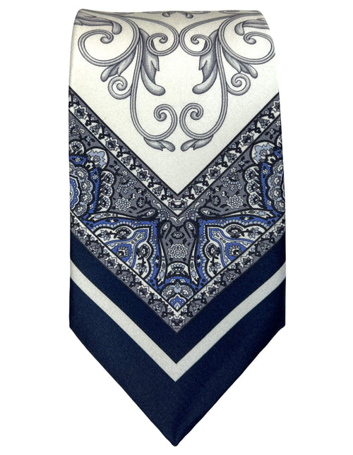 Silvio Fiorello Ciavolo Baroque Tie - White