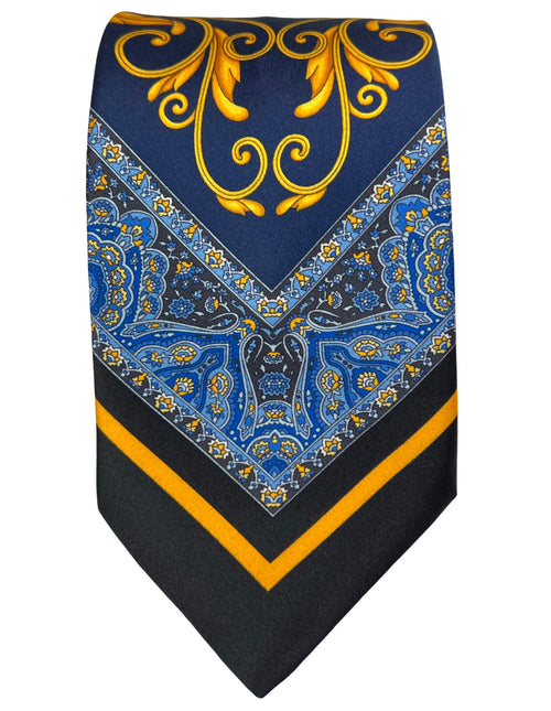 Silvio Fiorello Ciavolo Baroque Tie - Navy