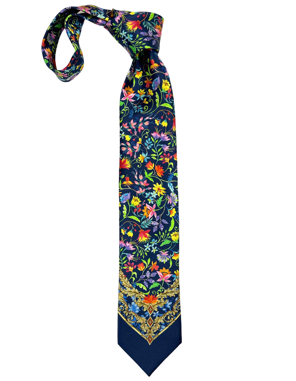 Silvio Fiorello Jianni Floral Tie - Navy
