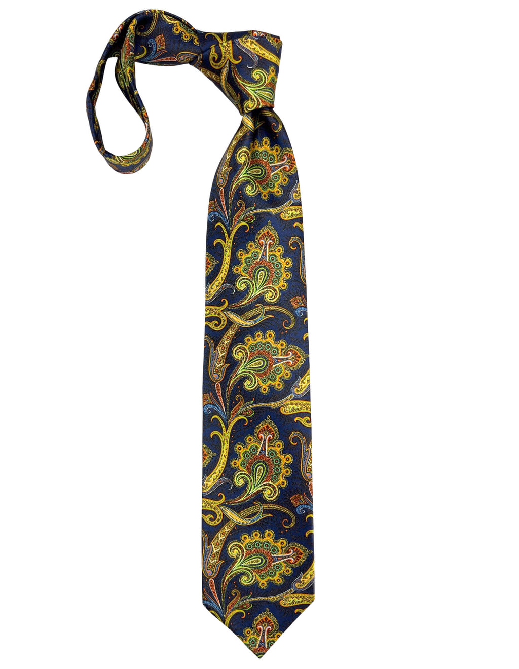 Silvio Fiorello Gibellina Paisley Tie - Navy