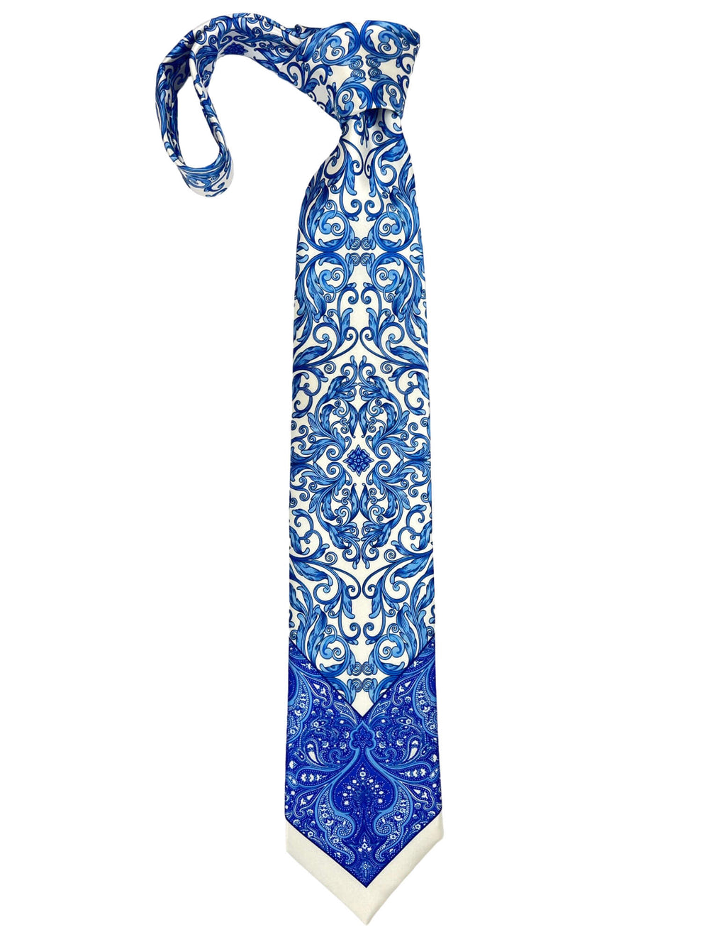 Silvio Fiorello Tindari Paisley Tie - Blue