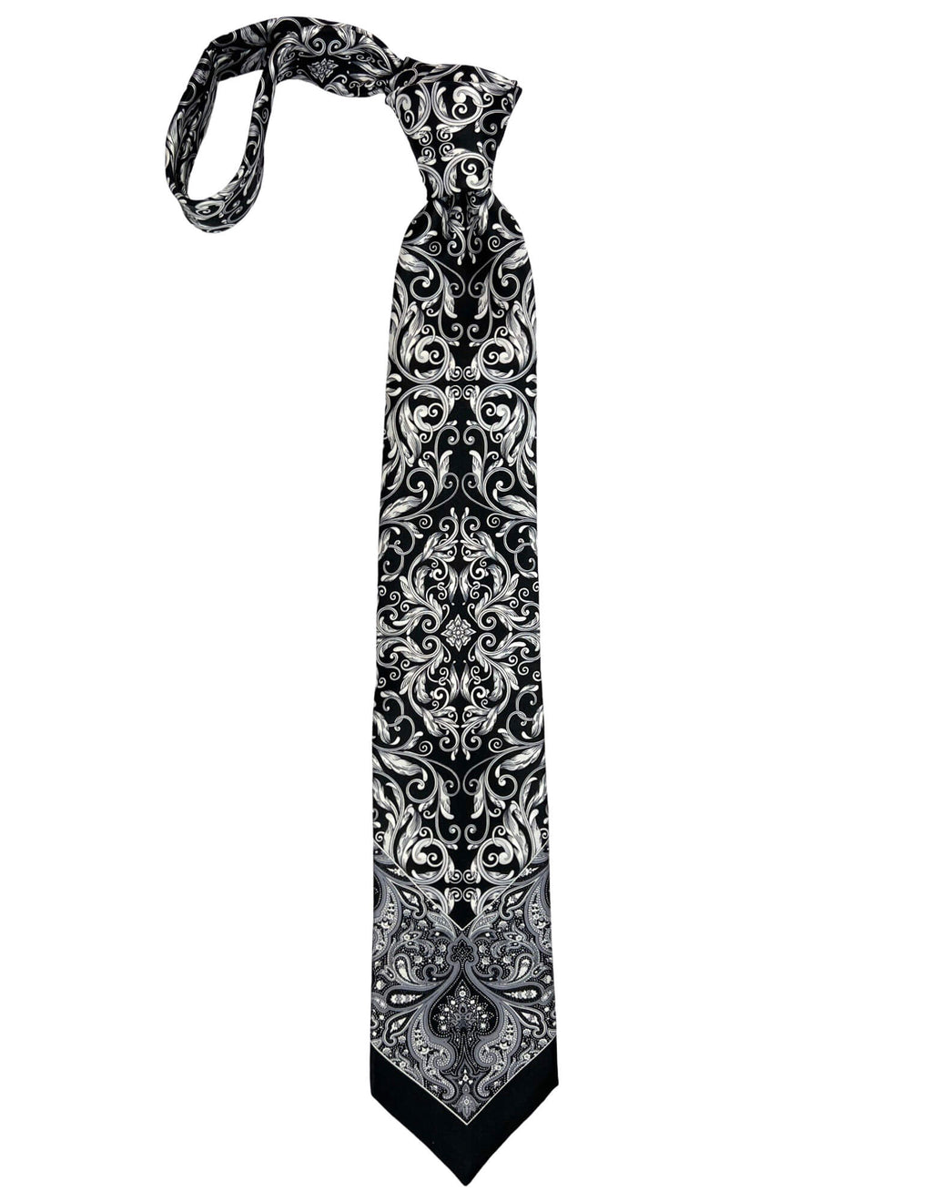 Silvio Fiorello Tindari Paisley Tie - Black