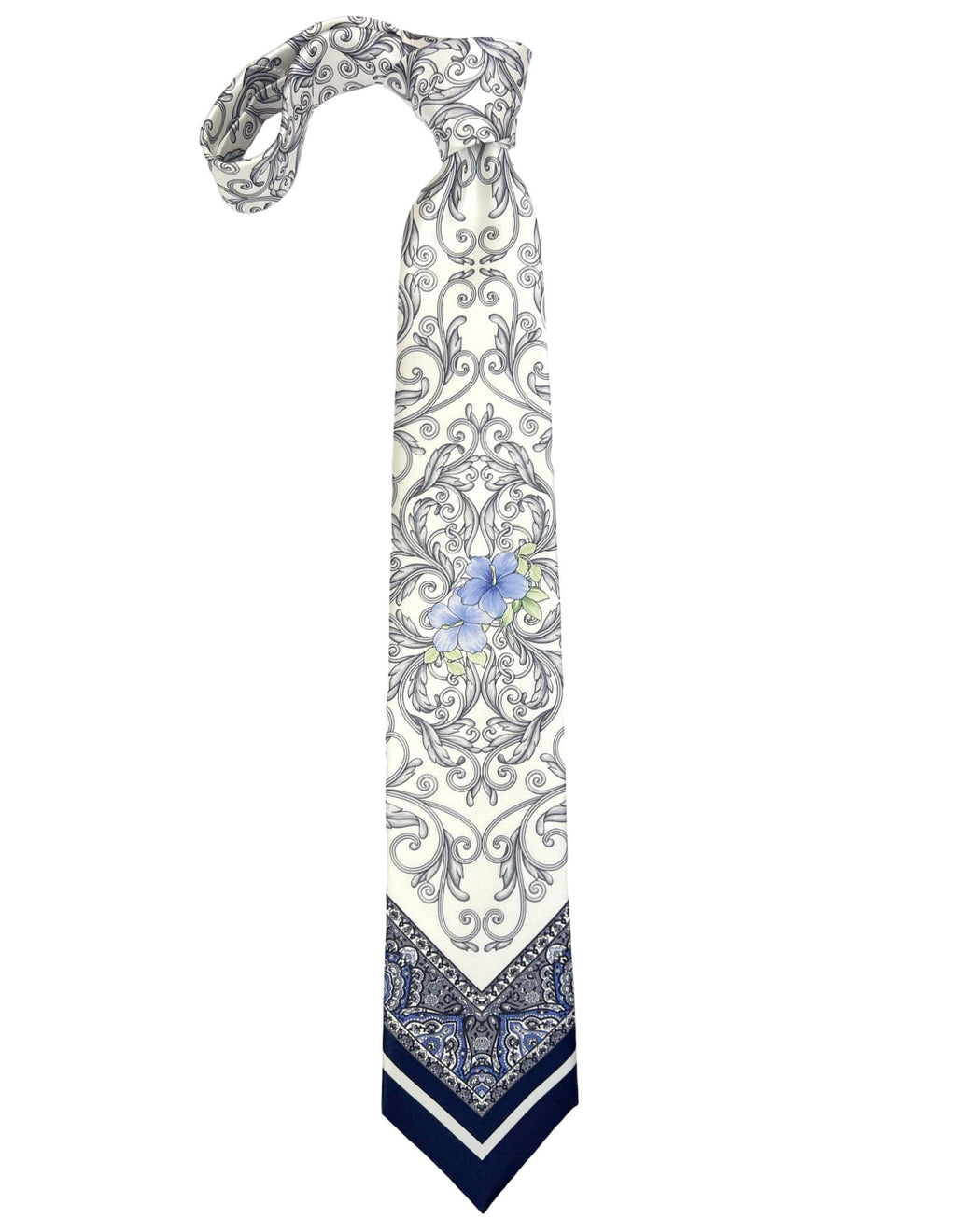 Silvio Fiorello Ciavolo Baroque Tie - White