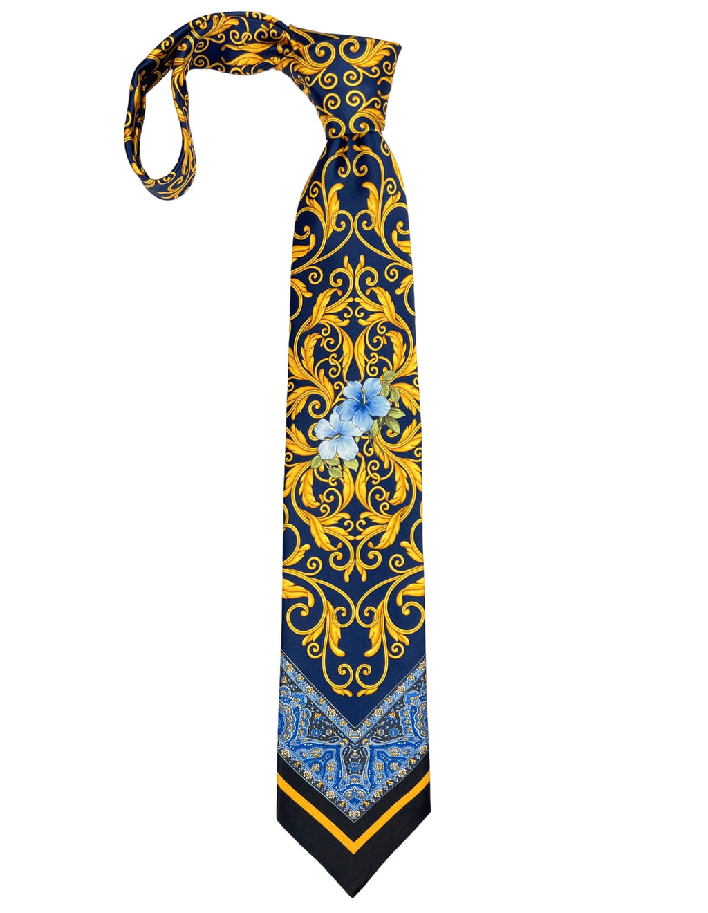 Silvio Fiorello Ciavolo Baroque Tie - Navy