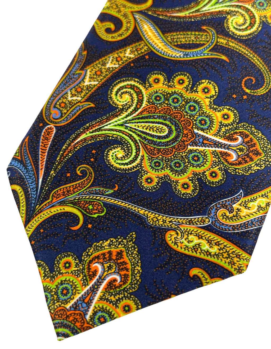 Silvio Fiorello Gibellina Paisley Tie - Navy