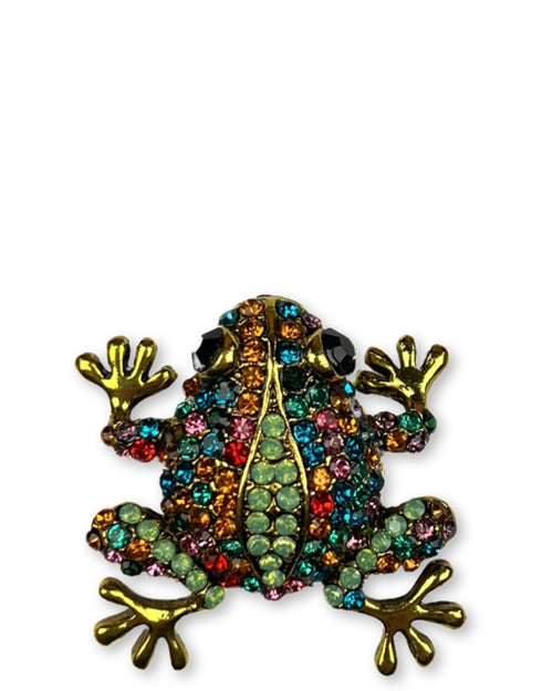 DÉCLIC Diamante Frog Pin - Assorted