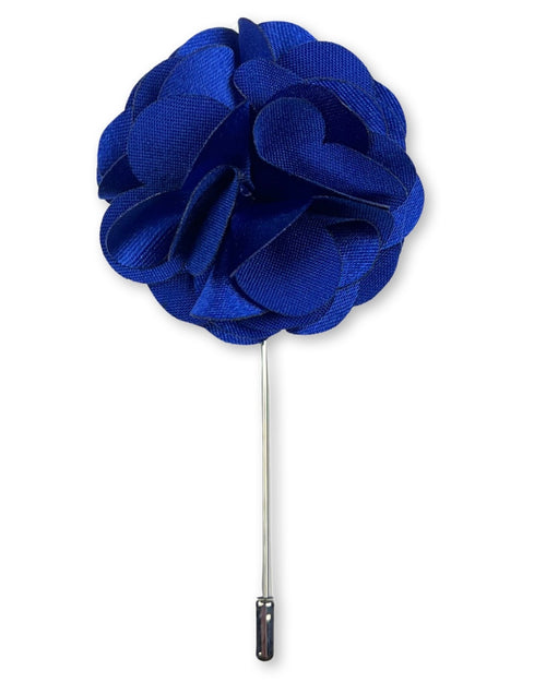 DÉCLIC Ornate Flower Lapel Pin - Royal