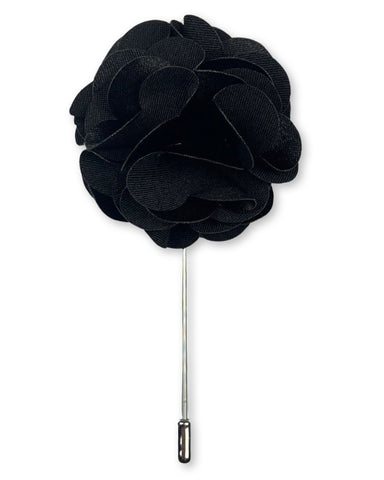 DÉCLIC Black Rose Edge Pin - Silver