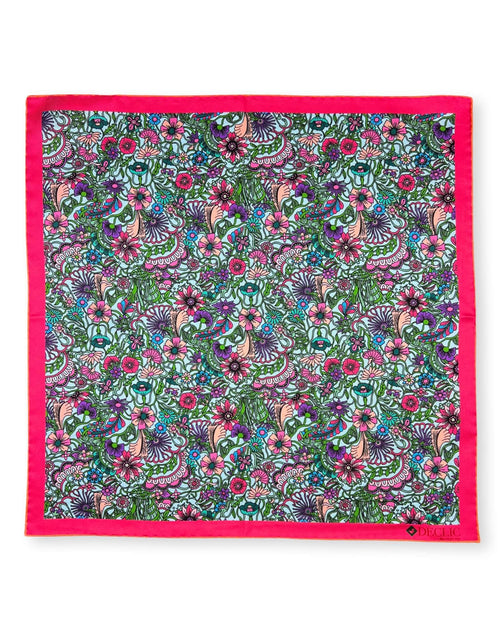 DÉCLIC Mossley Floral Pocket Square - Pink