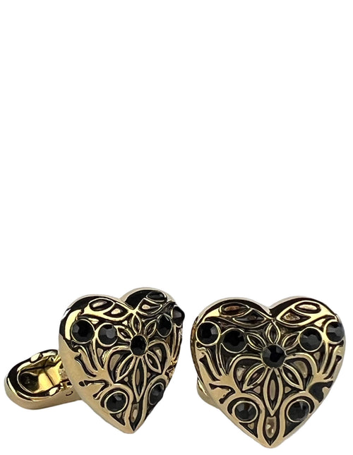 DÉCLIC Diamante Heart Cufflink - Gold