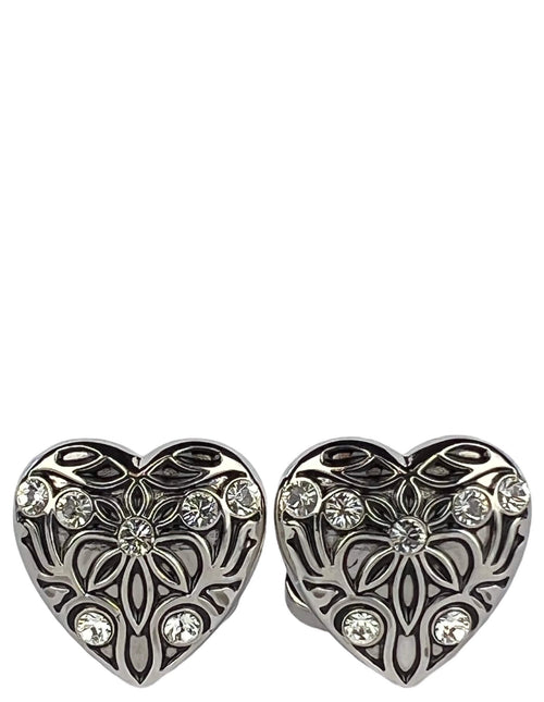 DÉCLIC Diamante Heart Cufflink - Silver