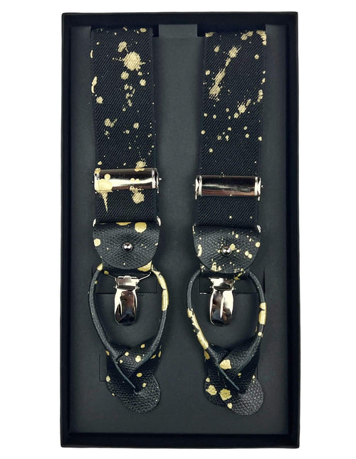 DÉCLIC 'Mamiki Flowers' Painted 35mm 2-in-1 Braces - Black