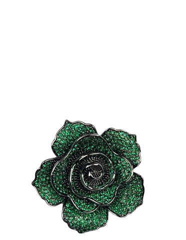 DÉCLIC Crocodile Diamante Pin - Green