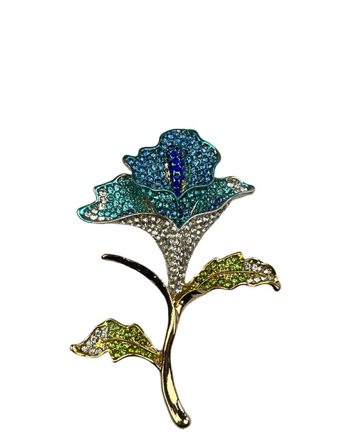 DÉCLIC Lily Flower Pin - Blue