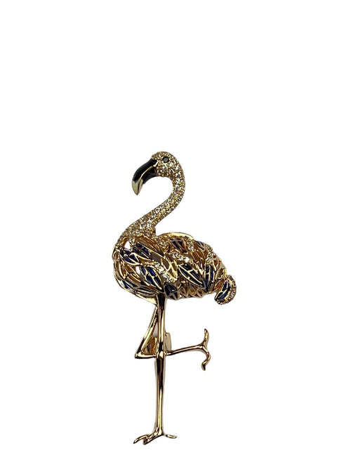 DÉCLIC Flamingo Diamante Pin - Gold