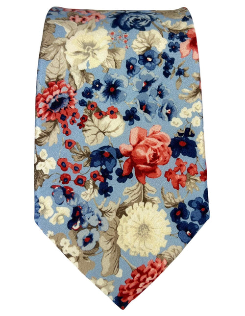 DÉCLIC Marino Floral Tie - Blue