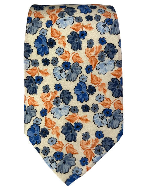 DÉCLIC Asti Floral Tie - White