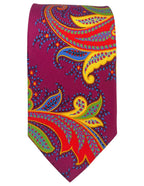 CANTINI Avola Paisley Tie - Magenta