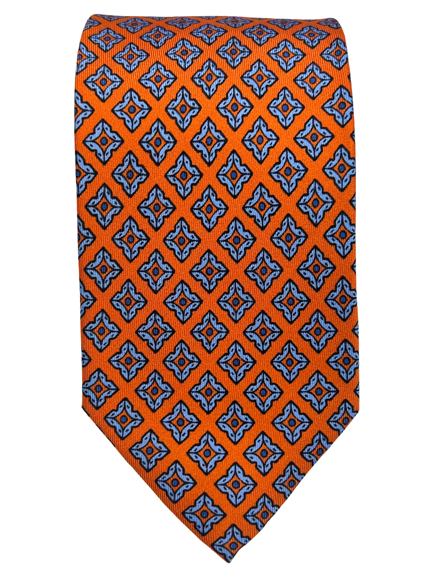 CANTINI Puglia Patterned Tie - Orange