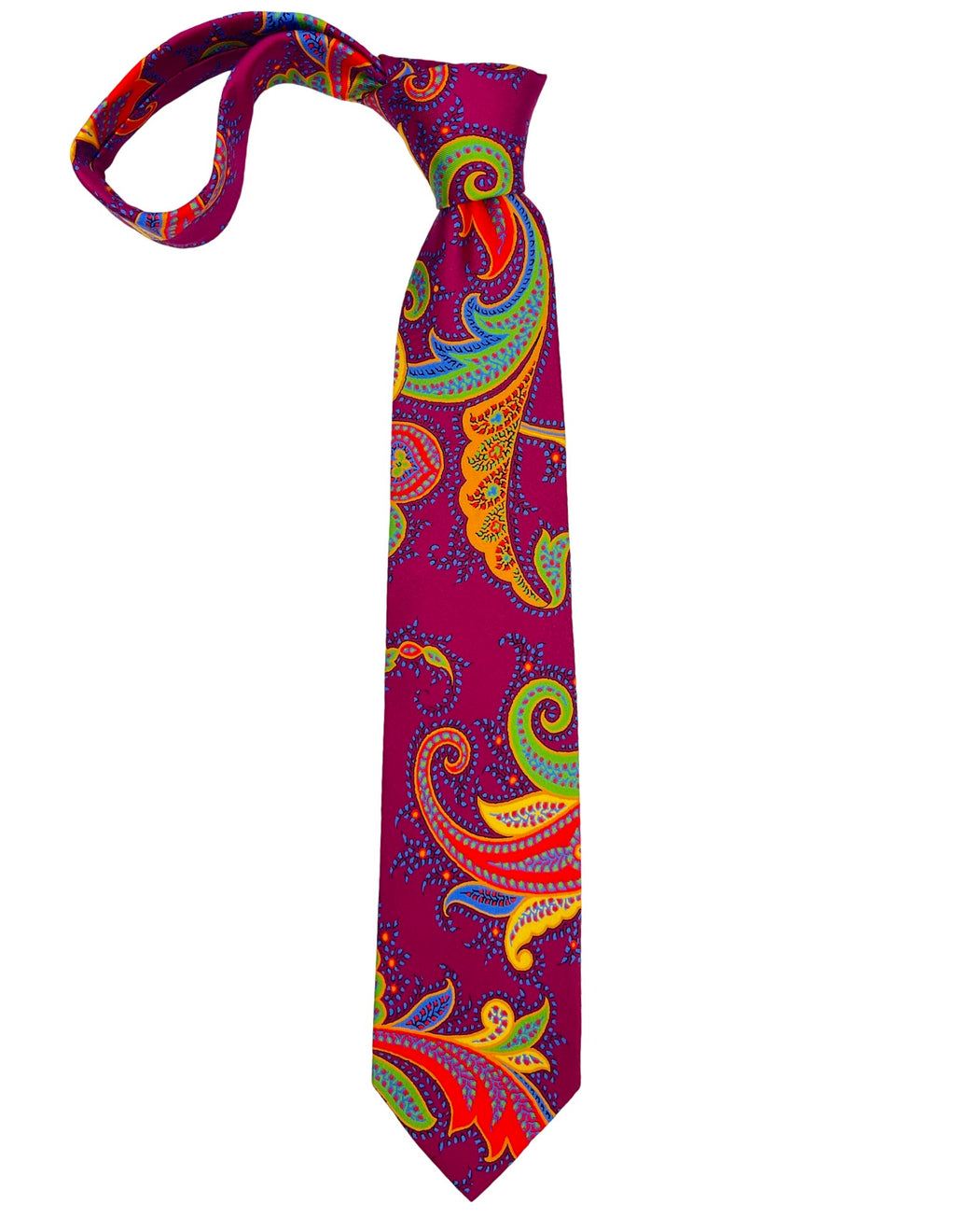CANTINI Avola Paisley Tie - Magenta
