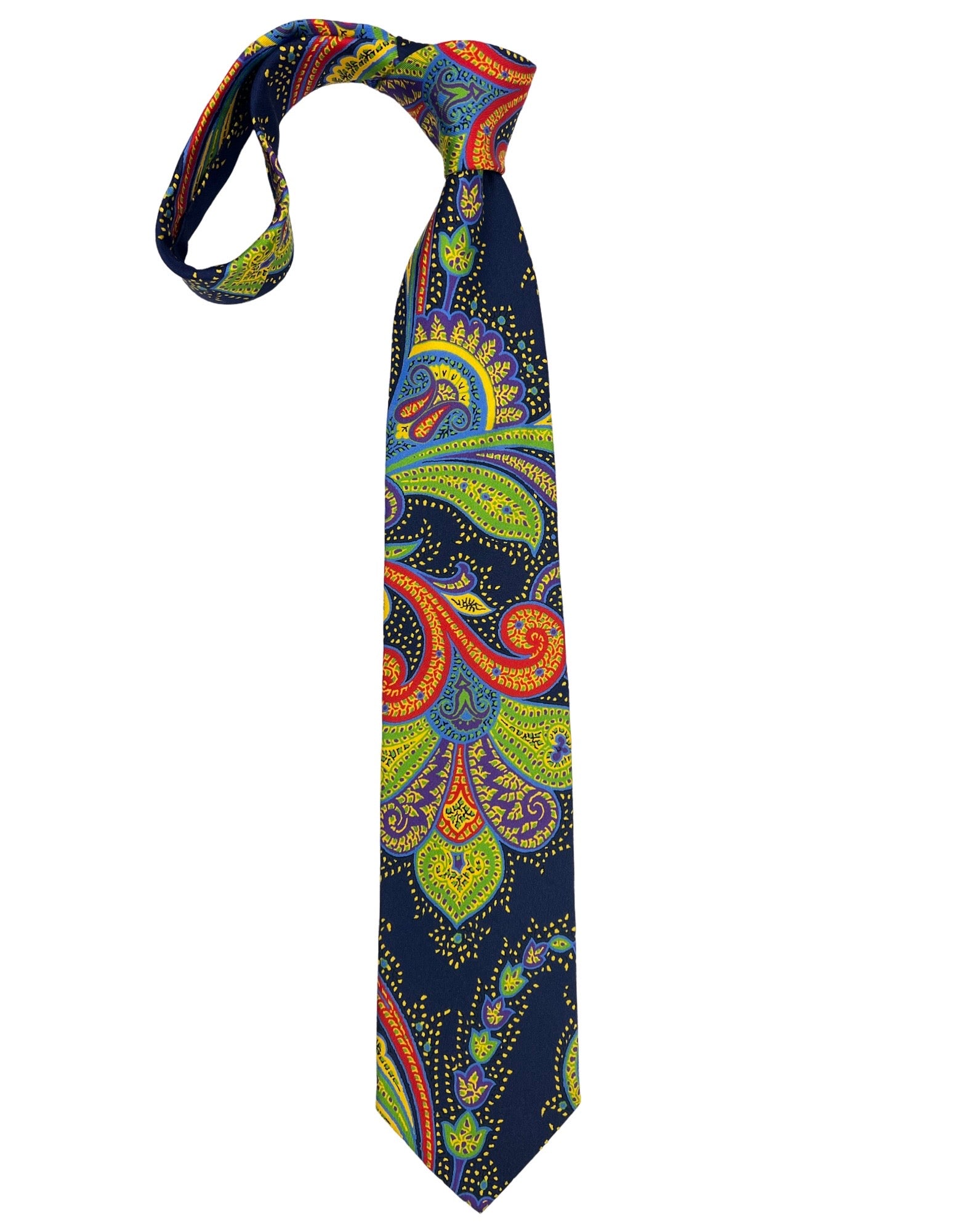 CANTINI Avola Paisley Tie - Navy