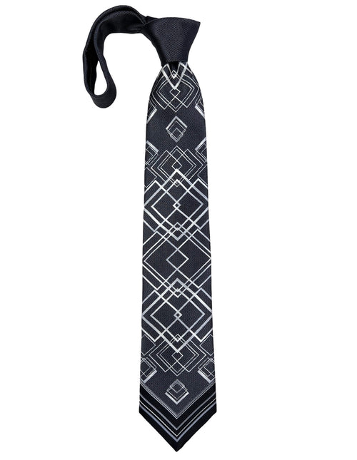 Silvio Fiorello Ispica Patterned Tie - Black