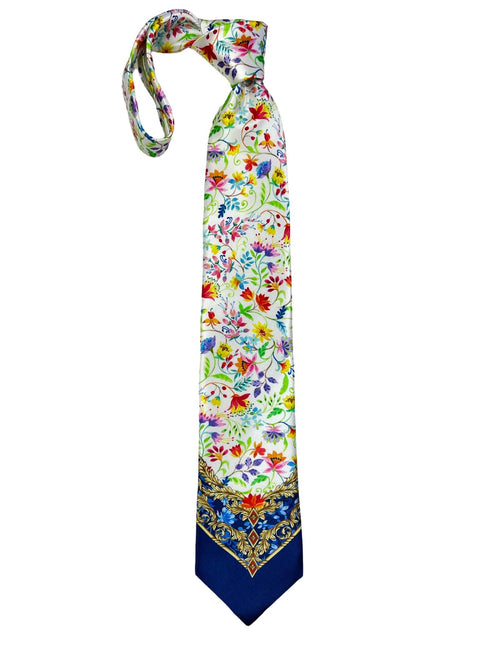 Silvio Fiorello Jianni Floral Tie - White