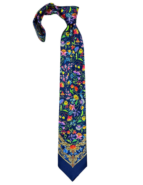 Silvio Fiorello Jianni Floral Tie - Navy