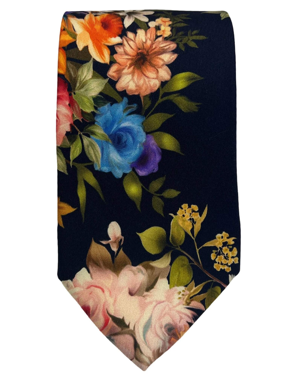 CANTINI Bloom Floral Tie - Navy