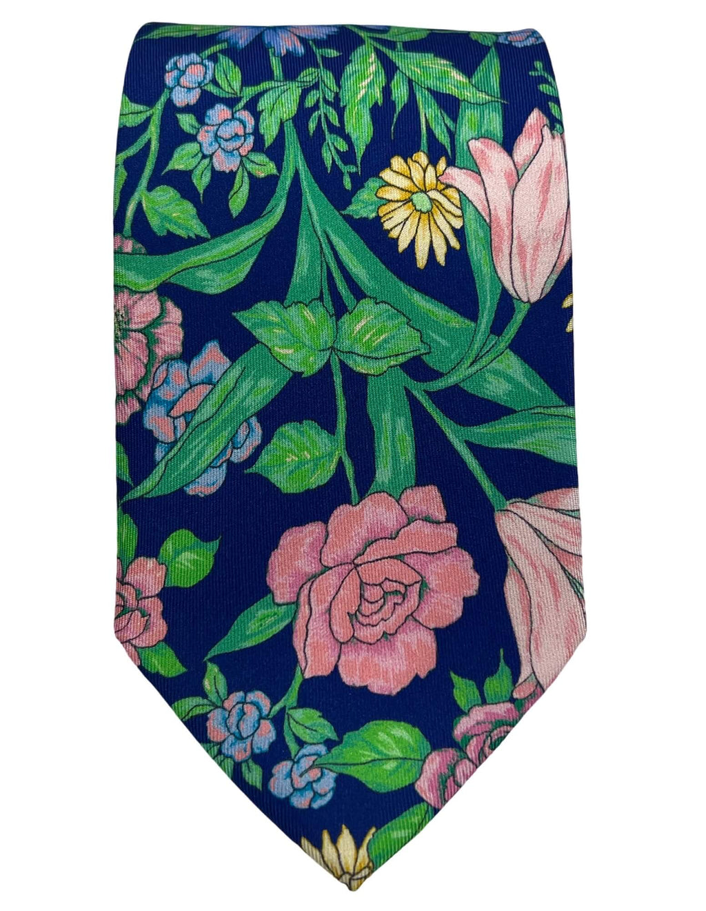 CANTINI Amara Floral Tie - Navy