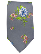 CANTINI Carina Floral Tie - Grey