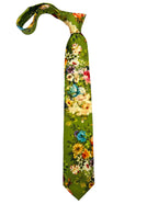 CANTINI Bloom Floral Tie - Green