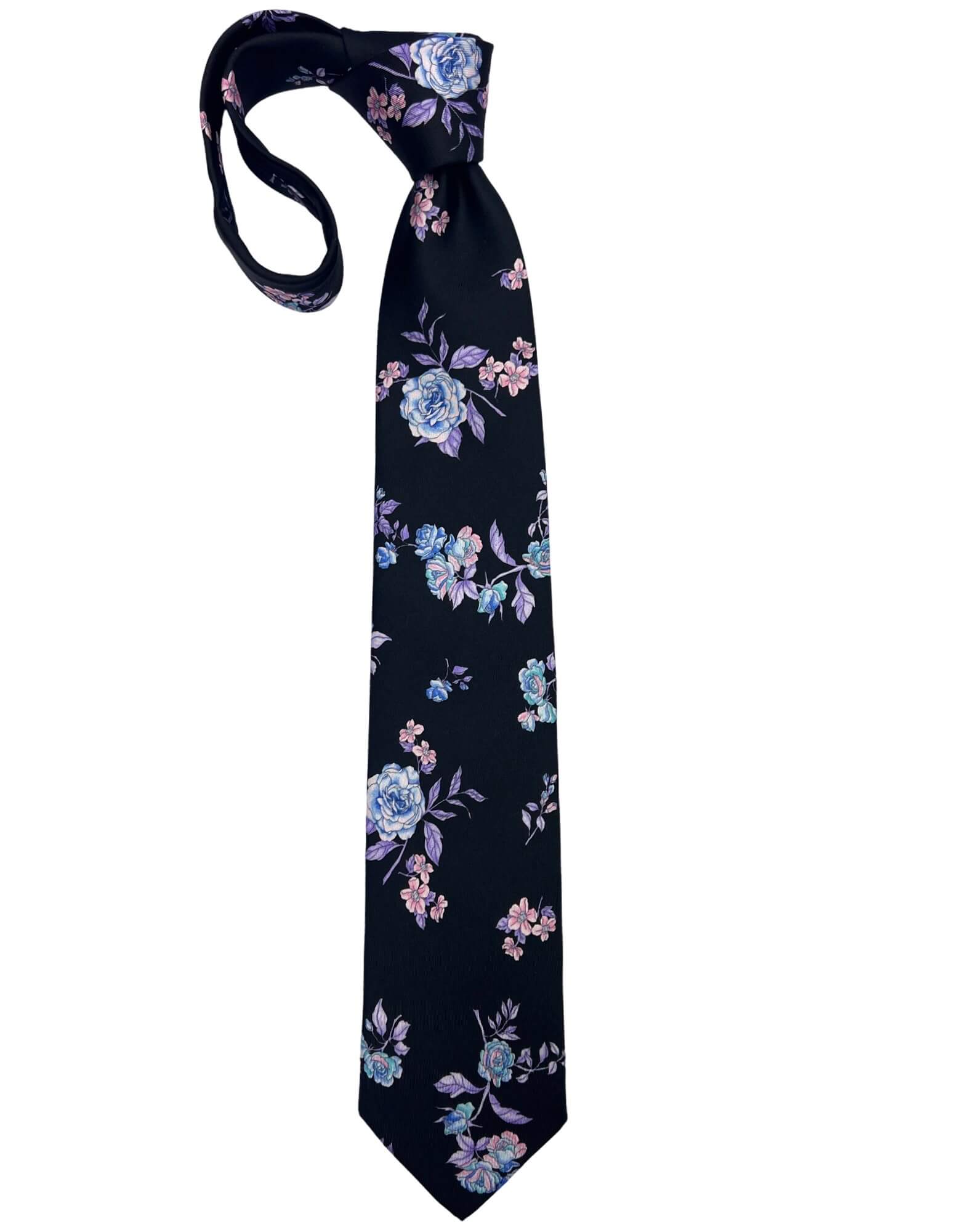 CANTINI Carina Floral Tie - Black