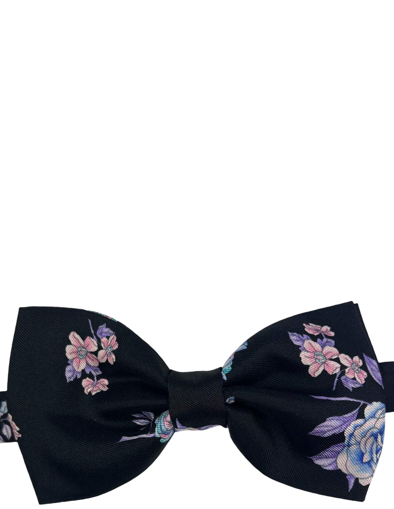 CANTINI Carina Floral Bow Tie - Black