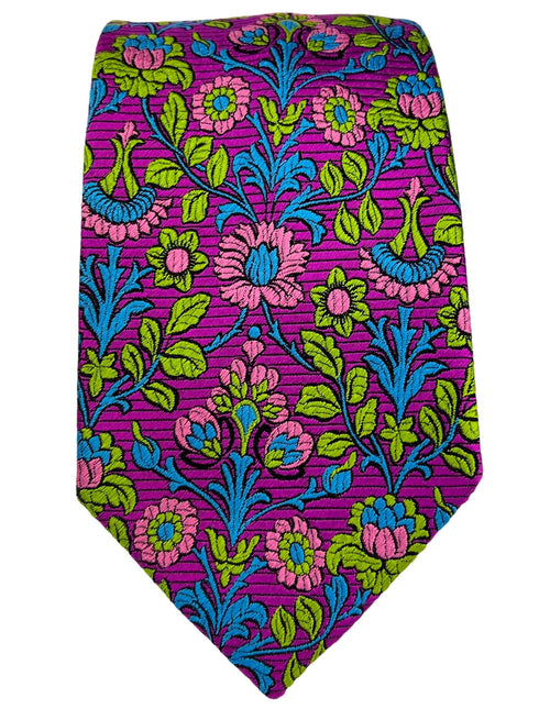 DÉCLIC Novara Floral Tie - Fuschia