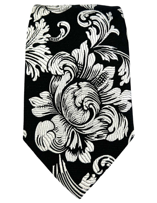 DÉCLIC Como Floral Tie - Black