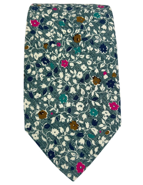 DÉCLIC Cento Floral Tie - Green