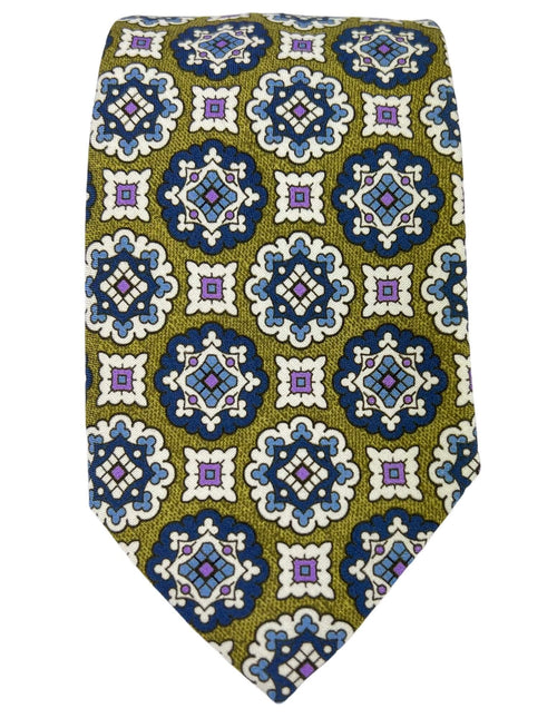 DÉCLIC Taranto Patterned Tie - Khaki