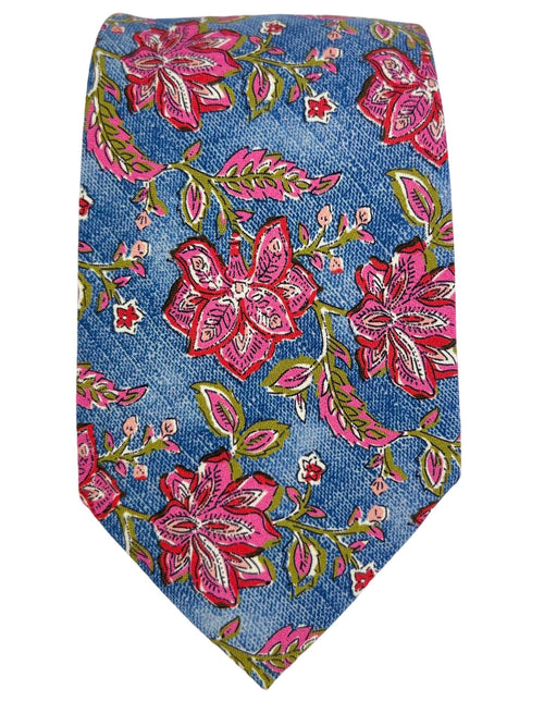 DÉCLIC Florence Floral Tie - Blue