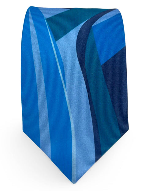DÉCLIC Russell Pattern Tie - Blue
