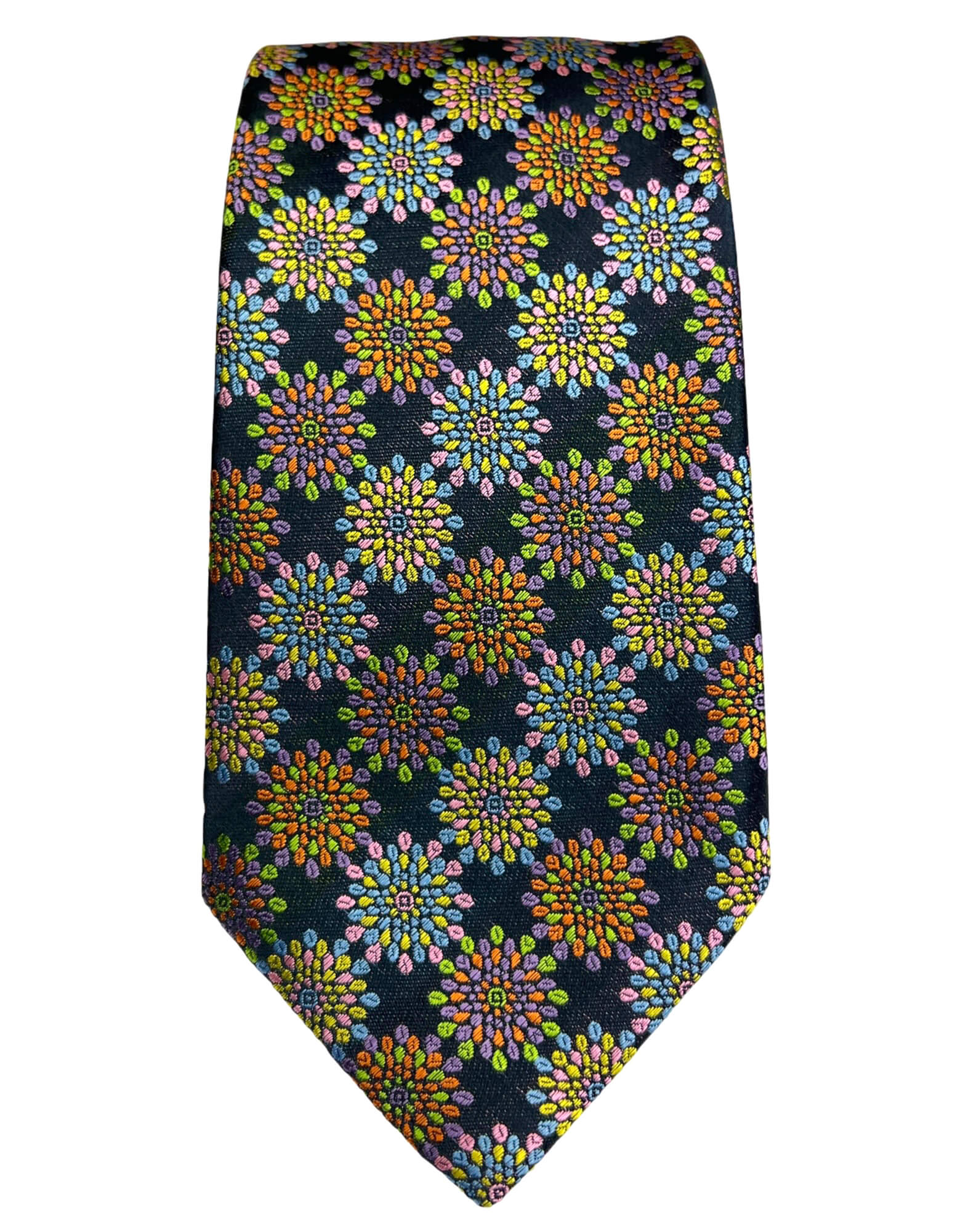 DÉCLIC Burst Patterned Tie - Pastel/Navy