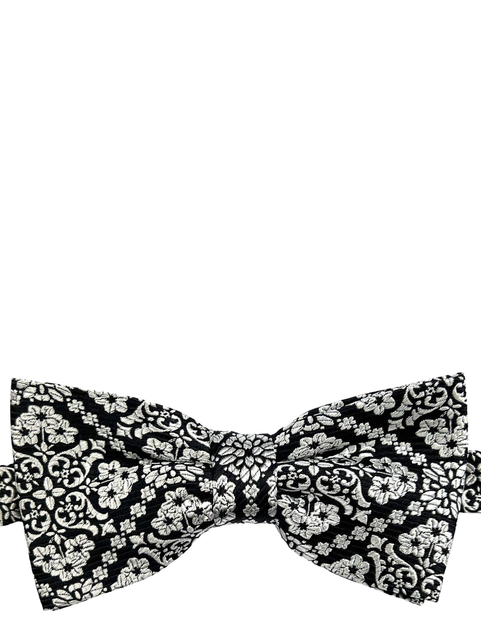 DÉCLIC Caravato Pattern Bow Tie - Black