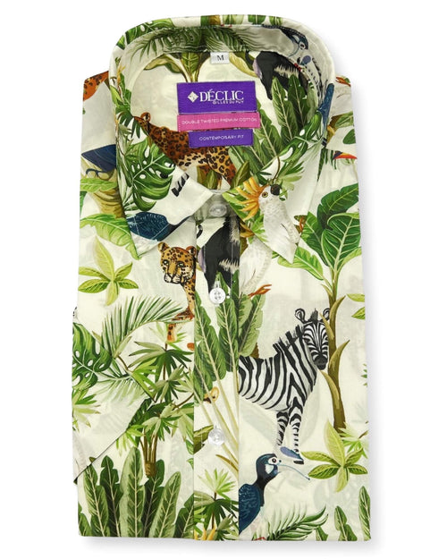 DÉCLIC Jungle Life Print Short Sleeve Shirt - Assorted