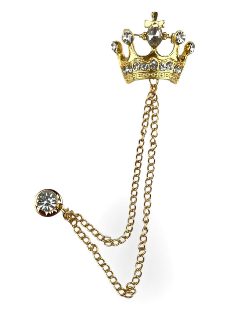 DÉCLIC Crown Chain Pin - Gold
