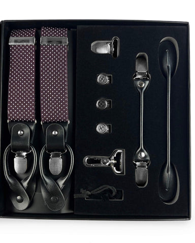 Plain 2.5cm Clip Braces - Black