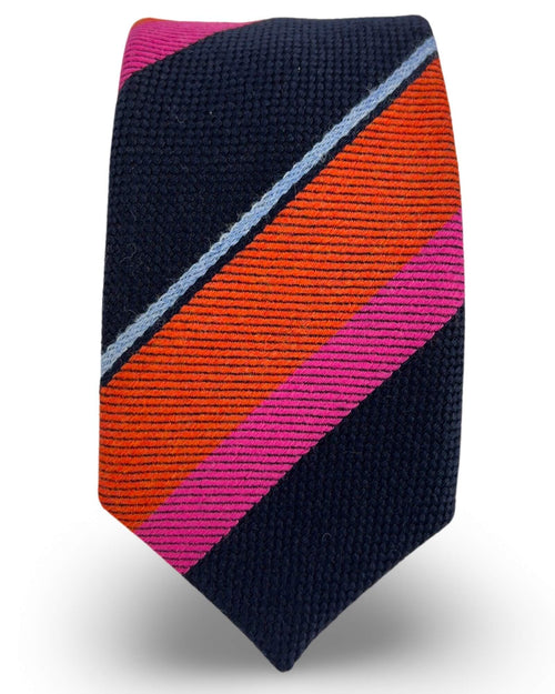 DÉCLIC Raven Stripe Tie - Orange