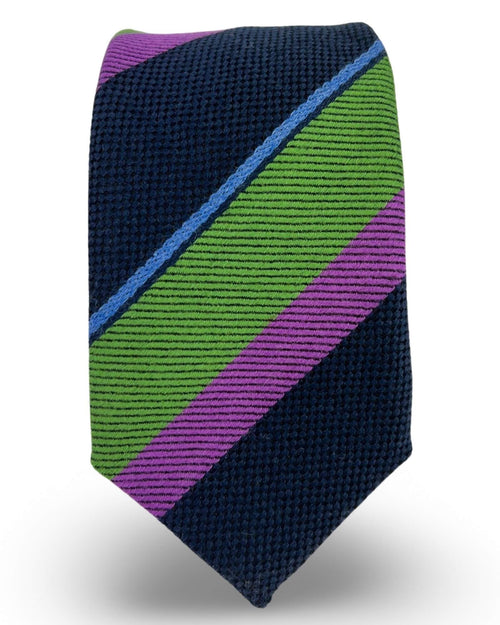 DÉCLIC Raven Stripe Tie - Green