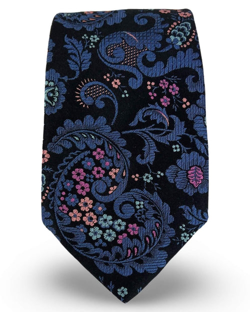 DÉCLIC Prosper Floral Tie - Black