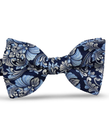 DÉCLIC Sprouting Floral Bow Tie - Navy